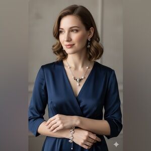 Sophisticated Silver and Pearl Necklace